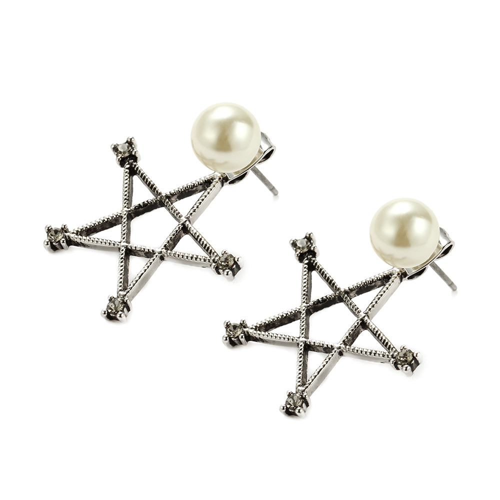 Wholesale Korean Cheap Star Pearl Stud Earrings Body Piercing Jewelry