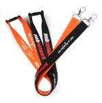 Safety Breakaway White Polyester Lanyards Customised Company Logo