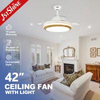 Buy cheap 3 Retractable Blades 3 Light Color Changing Ceiling Fan For Living Bedroom product