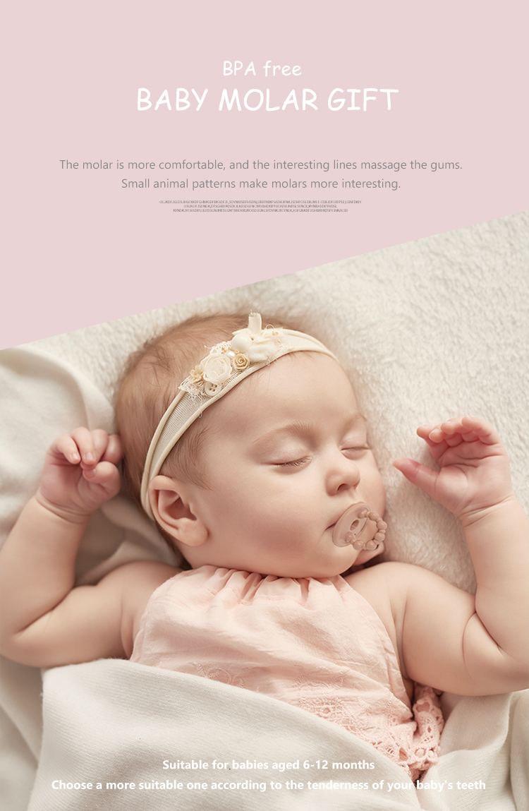 Kitty Shape Food Grade Silicone Rattle Teether For Baby Toddler