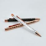 New Arrival Rhombus Diamond Cutting Surface Colorful Metal Ball Pen For School