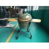 Buy cheap Green Pizza BBQ 24 Inch Kamado Grill nylon wheels Iron top cap from wholesalers