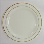 7.5 Inch Hot Stamp Fancy Disposable Wedding Party Charger Rose Gold Plastic