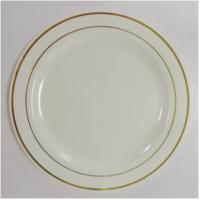 Buy cheap 7.5 Inch Hot Stamp Fancy Disposable Wedding Party Charger Rose Gold Plastic product