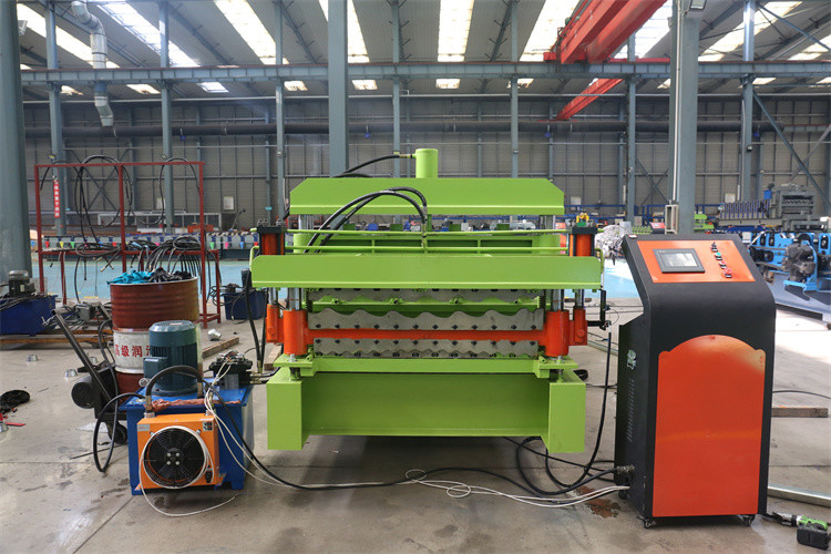 Color Steel Galvanized Roof Double Layer Roll Forming Machine For Metal Building Material