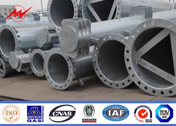 Buy cheap Q345 Steel 33kv Electric Utility Pole Round Tapered Polygonal Octagonal from wholesalers
