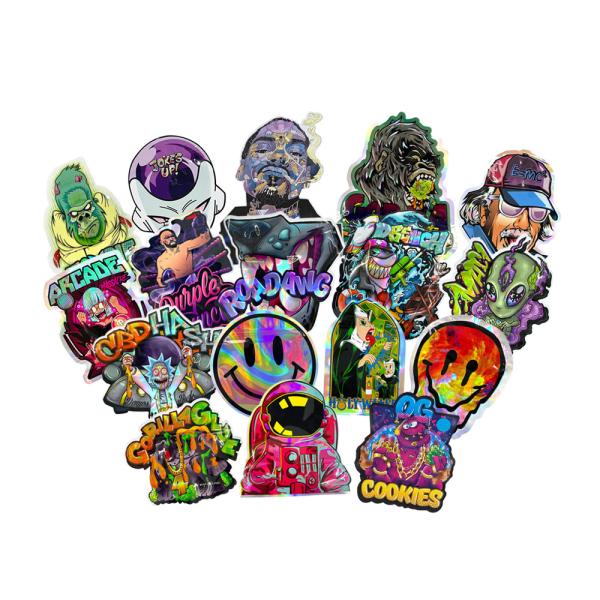 Buy cheap Holographic FDA Custom Die Cut Mylar Bags 120 Mico from wholesalers