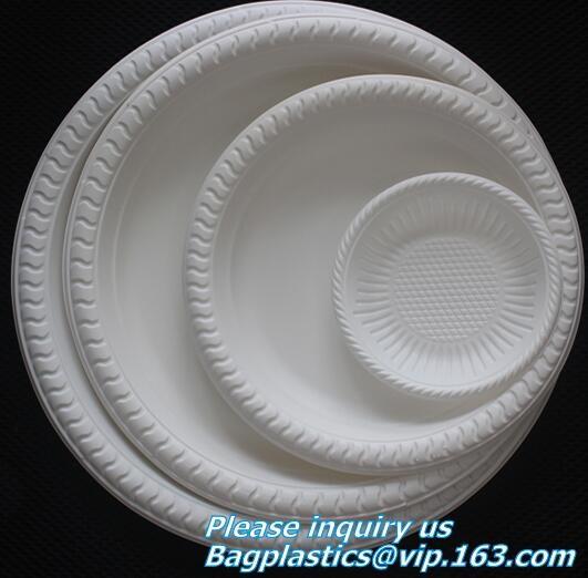 Eco friendly biodegradable sugarcane bagasse tableware sets disposable paper