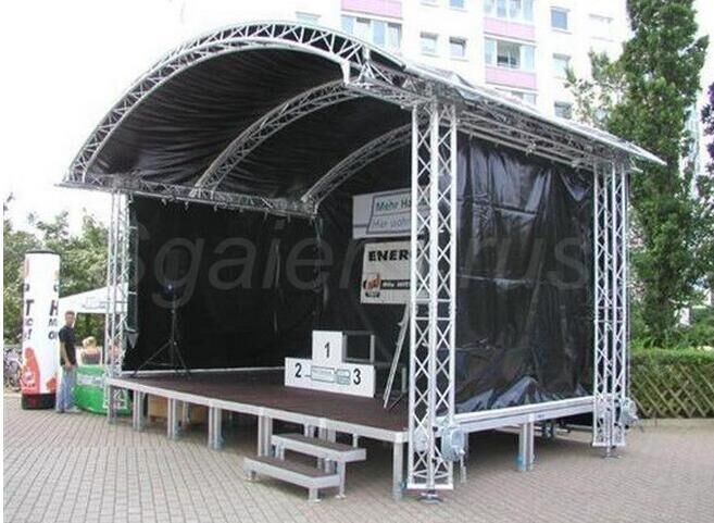 2020 High Loading Capacity 12*10*10m 6 Pillars Colorful Outdoor Heavy Duty Stage Roofing Truss For Public Events