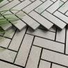 Buy cheap Morden Fish Bone Marble Mosaic Background Wall Tiles For Living Room from wholesalers