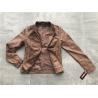 Buy cheap Mandarin Collar Ladies PU Jacket , Womens Faux Leather Jackets Zip Through TW76738 from wholesalers