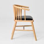 Leather and Solid Wood Chairs For Dining Room / Living Room Customized