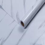 0.60m *5m Marble Vinyl Adhesive Wallpaper for Furniture Table Stickers in Modern