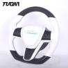 Buy cheap Model 3 Model Y Tesla Carbon Fiber Steering Wheels White Leather from wholesalers
