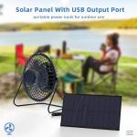 Solar Panel Powered Fan Mini Ventilator Exhaust Fan Greenhouse Motorhome House