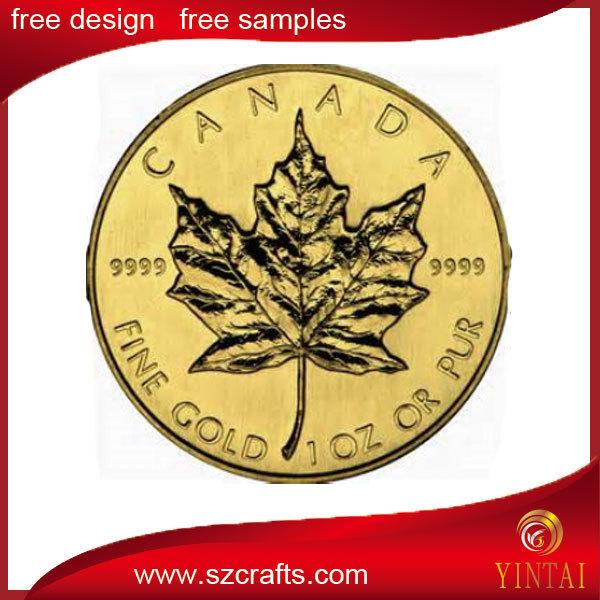 Buy cheap China factory price gold canadian maple leafs coin for souvenir from wholesalers