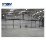 Large Industrial Hangar Doors 380V Electric Army 100m Width 23DB Soundproof