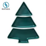 Christmas Tree Tableware Accessories Green Irregular Snack Plate Dishwasher Safe