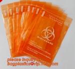 3-wall Biohazard Specimen Bags, Laboratory Specimen Transport Bags, Two Pocket