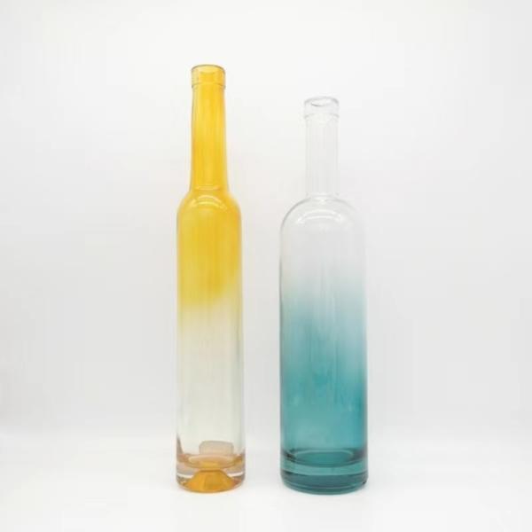 Buy cheap Customized 375 ml Glass Whiskey Brandy Vodka Liquor Wine Bottle with Square Round Shape from wholesalers