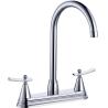 Buy cheap Polished Chrome Centerset Kitchen Faucet 2 Handle Drip Free from wholesalers