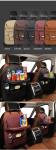 Back Seat PU Leather Back Seat Storage Organizer , Auto Seat Organizer Beige