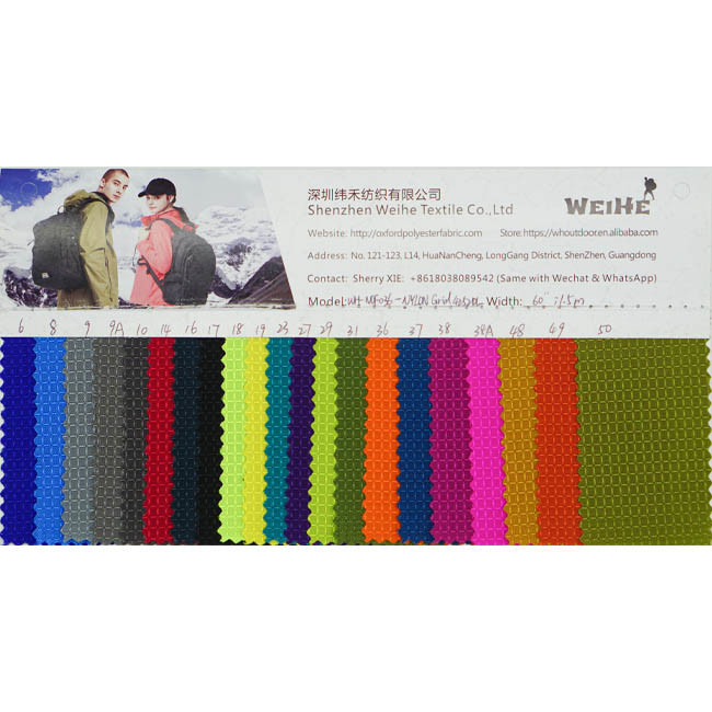Polyamide Bag Nylon Woven Fabric Grid Chessboard Pattern For Backpack