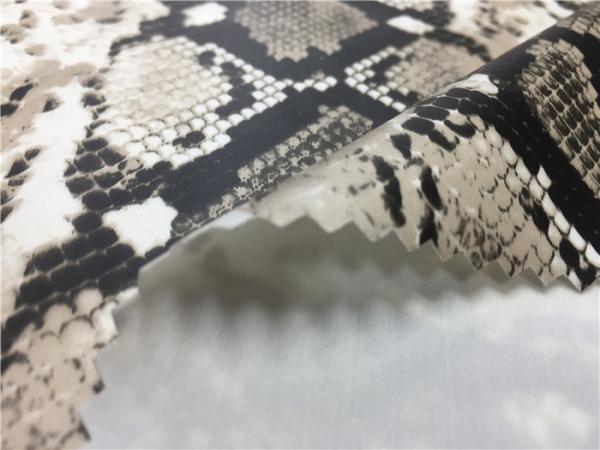 Buy cheap Grey Color Snakeskin Leather Fabric / 0.25mm PU Faux Snakeskin Material from wholesalers