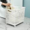 Buy cheap H30cm Plastic Laundry Hamper With Wheels For Living Room Hotel from wholesalers