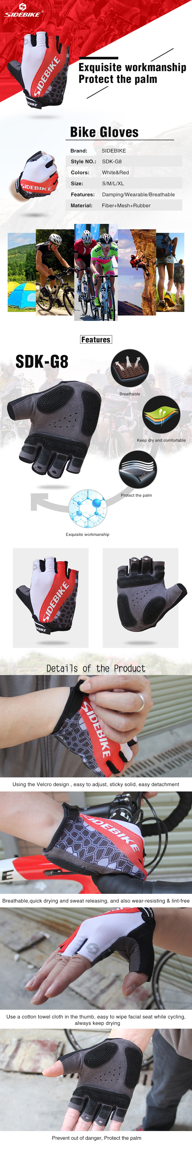 Anti Slip Waterproof Biking Gloves High Durability Shockproof Shrink Resistant