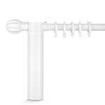 Motorized System Electric Roman Rod Curtain Track Set White Color