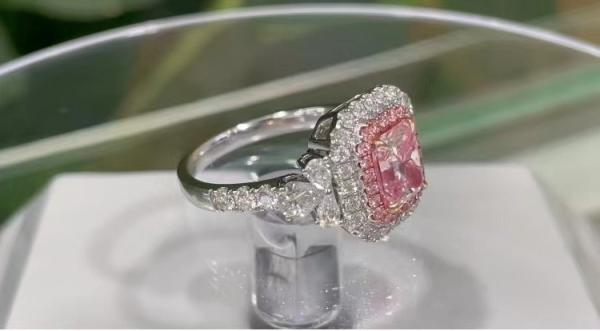 Buy cheap 18K White Gold Classic Solitaire Custom Made Jewelry Fantastic Fancy Pink Diamond Ring from wholesalers