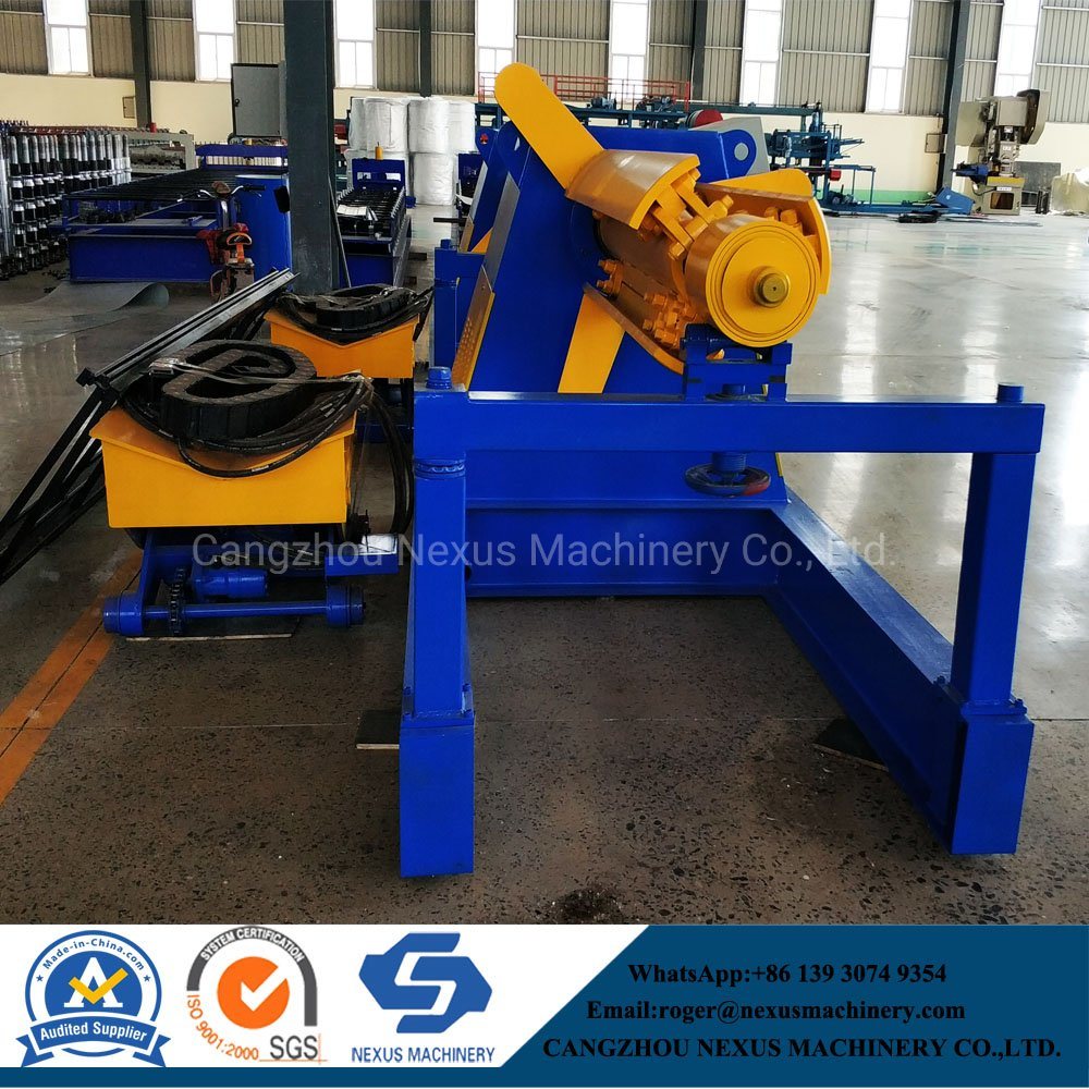 5 Tons Hydraulic Decoiler with Heading Support/Metal Coils Distributor