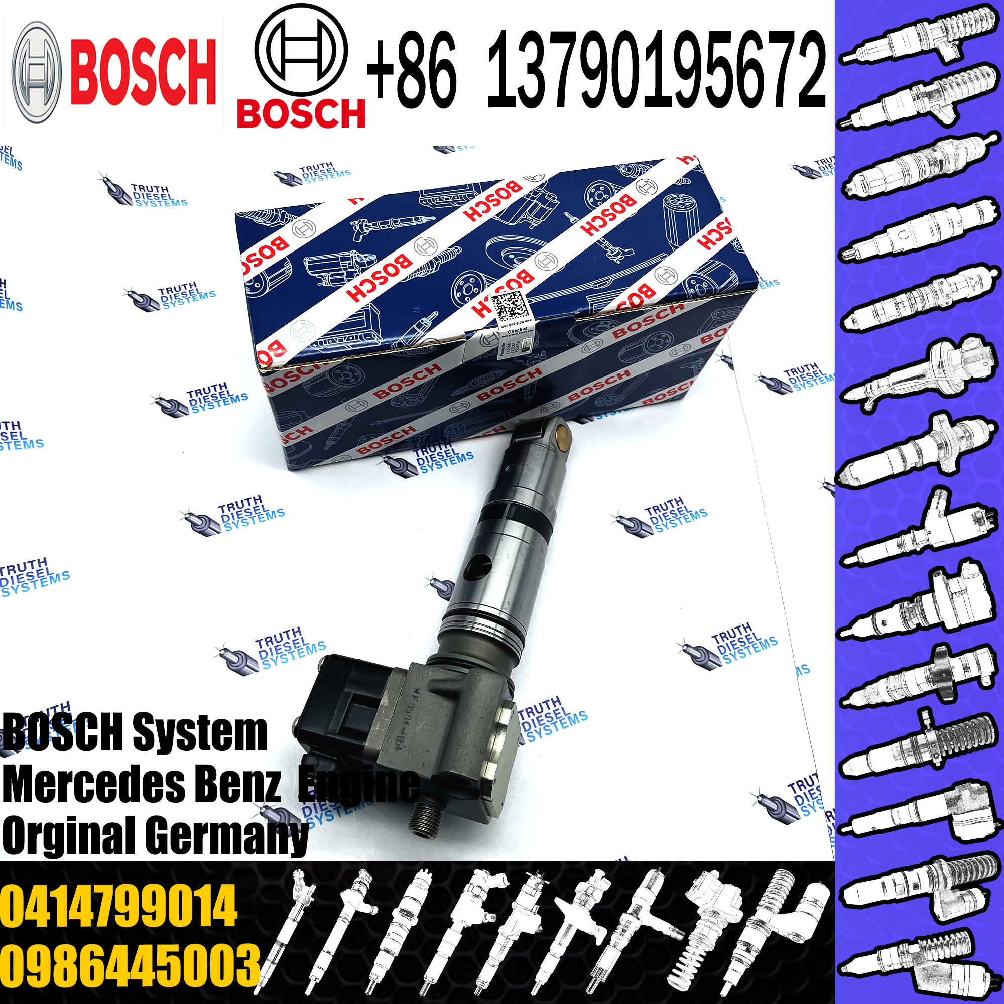 Diesel engine parts unit injection pump 0414799014 0414799029 0414799029 0280749002 fuel injector for Mercedes Benz OM90