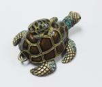 Mum & Baby Turtle metal trinket box turtle treasure box metal jewelry box