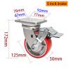 Buy cheap 125mm 5 Caster Wheels Heavy Duty 700kg Load Plate Mount Rigid Castor Wheel from wholesalers