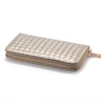 19x10x3cm 4C Offset PU Leather Wallets , ROHS Woven Leather Wallet Card Holder
