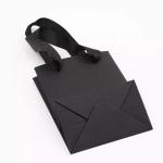 Waterproof Oilproof Clothing Paper Bags Supermarket Black Paper Shopping Bags