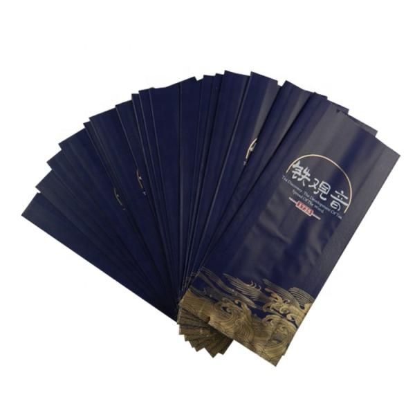 Reusable Moisture Proof Coffee Tea Packaging Three Side Sealed Custom Tea Bag