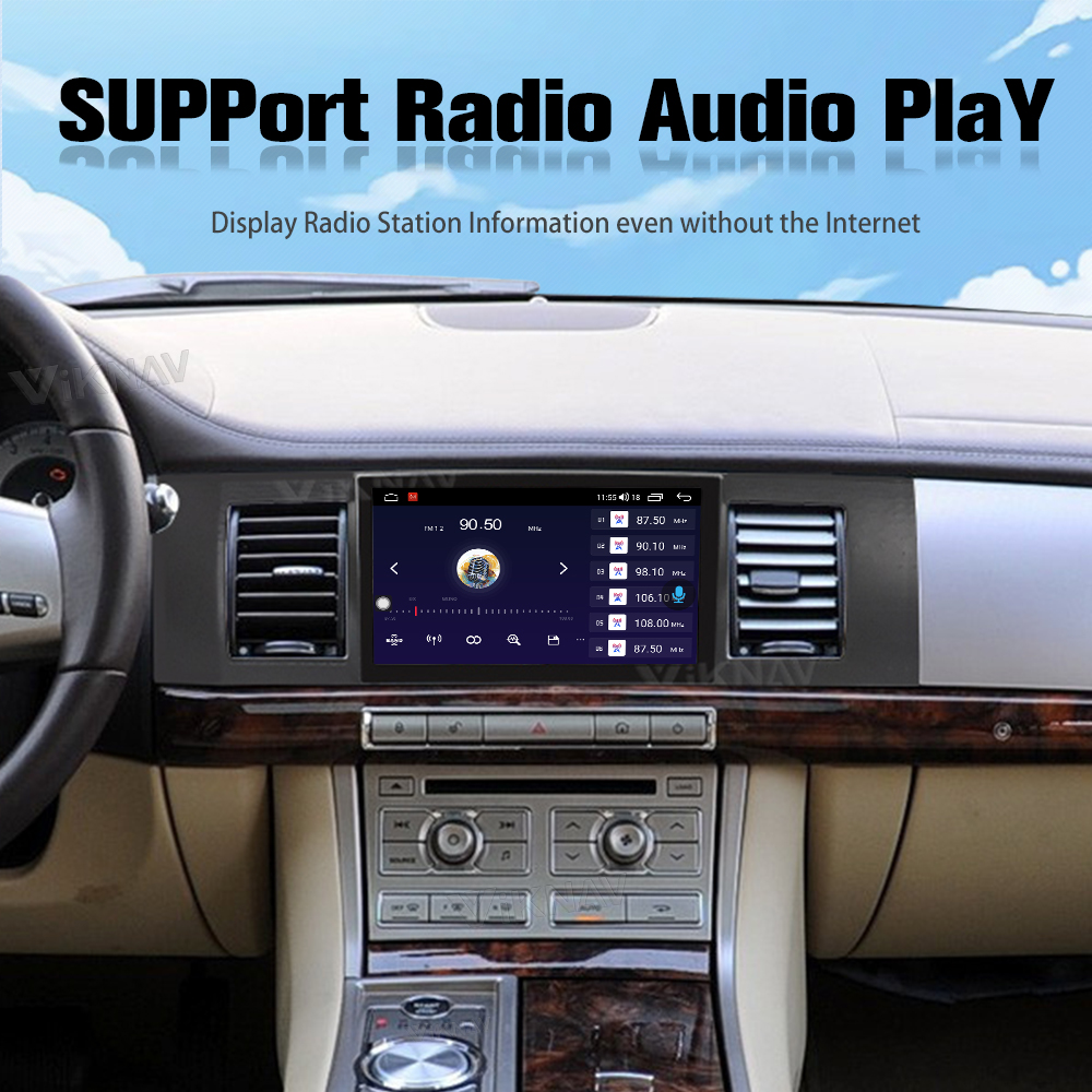 Keep Original Car Functions Android Head Unit For Jaguar XJ 2007-2014 With CarPlay