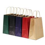 Recyclable Gravure Carrying Shopping Bags Varnishing Takeaway Food Kraft Paper