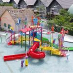 Customized Spray Park Equipment Family Interactive Water Slide Anti UV