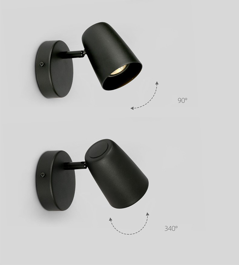 Hotel bedside lamp GU10 E27 reading lamp headboard wall light luxury hotel wall lamp villa bed retro wall light