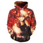 Graphic Sublimation Print Hoodie Anime Woven Plain Dye Sublimation Sweatshirts