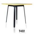 Buy cheap America style solid wood square dining table with steel leg from wholesalers