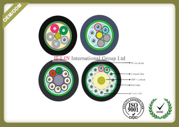 Buy cheap Non Metal Outdoor Fiber Optic Cable , Loose Tube Steel Tape Armoured Cable from wholesalers