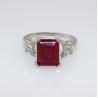 Buy cheap Women Fashion Jewelry 925 Silver Ring 8mmx10mm Ruby Cubic Zircon(JY022) from wholesalers
