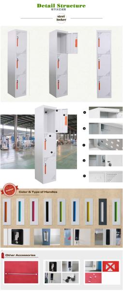 Buy cheap Three door steel locker FYD-G003,H1850XW380XD450mm,Knocked down structure,white color from wholesalers