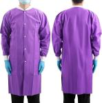 Disposable Lab Coats for Adults SMS 40GSM Knee Length with V601 Cuffs and Mao