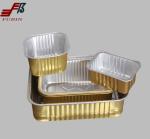 Fast Food Microwavable Oven Airline Meal Tray Takeaway Aluminum Foil Packing